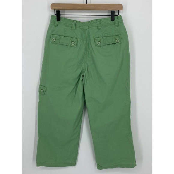 Royal Robbins Womens Size 6 Capri Crop Wide Leg Cargo Pants Green - Picture 6 of 10